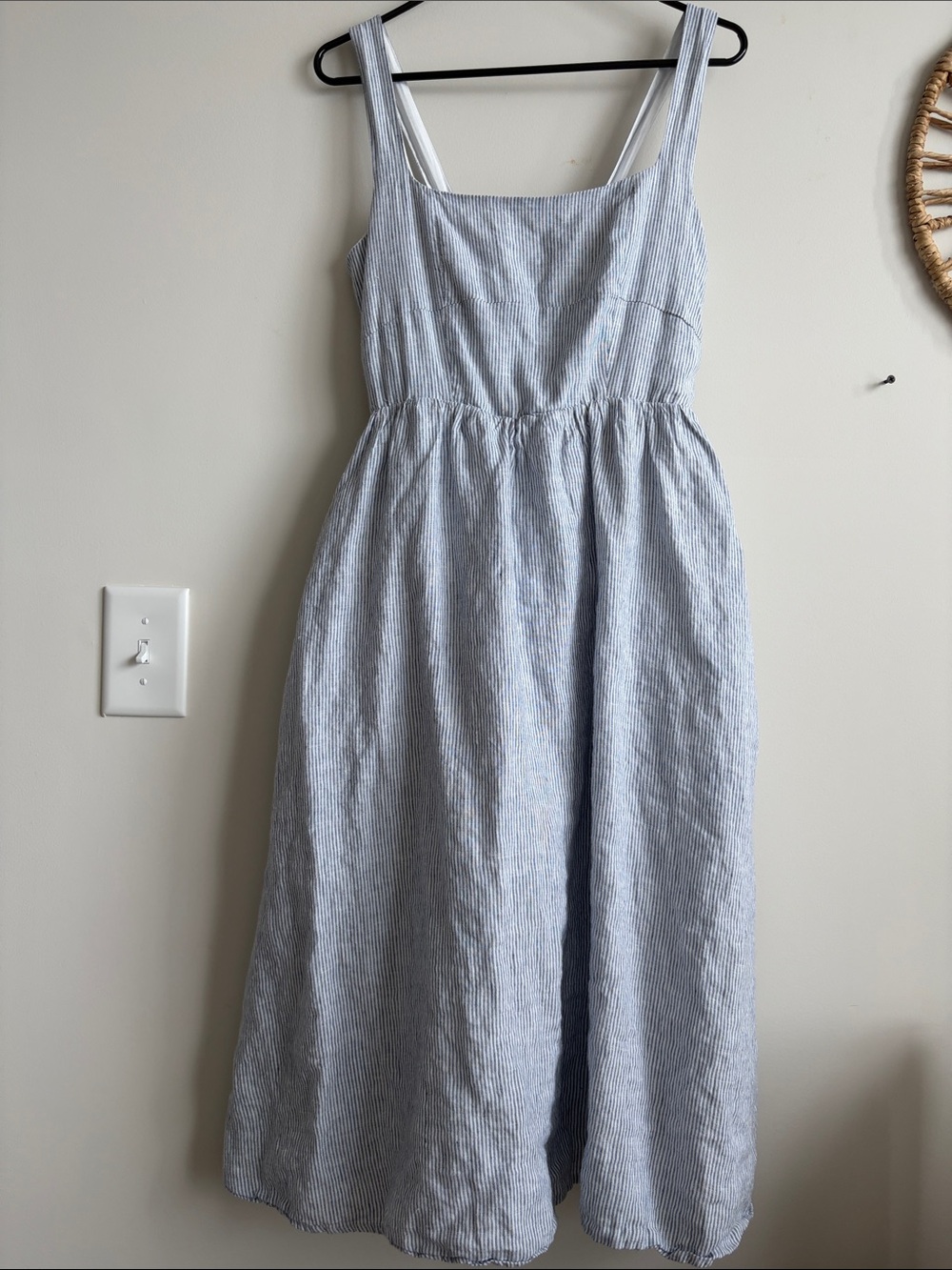 Quince Blue Striped Dress - size S